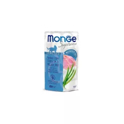   MONGE Supreme nedves macskaeledel tasak steril tonhal&tengeri márna&zöldbab 24x80g