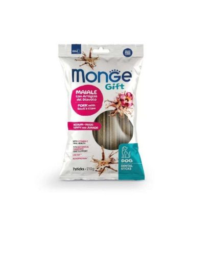 MONGE Gift Dental puppy maxi sertés 210g