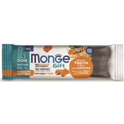   MONGE Gift Meat Bars kutya jutalomfalat mobility pisztráng&kurkuma 40g