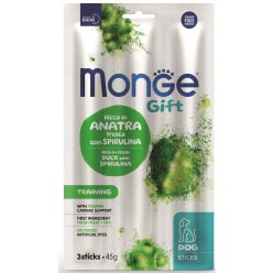   MONGE Gift Stick training kutya jutalomfalat kacsa&spirulina 45g