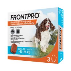   FRONTPRO® rágótabletta kutyáknak bolhák és kullancsok ellen (>10–25 kg) 3db