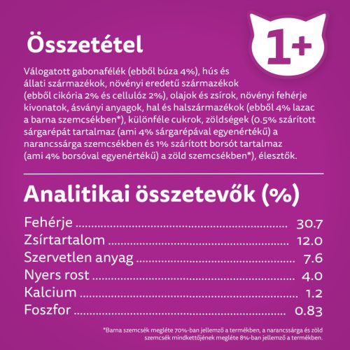 Whiskas adult száraz macskaeledel steril lazac 1,4kg