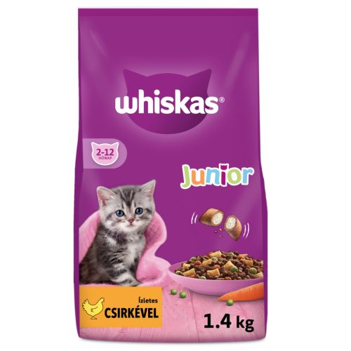 Whiskas junior száraz macskaeledel csirke 1,4kg