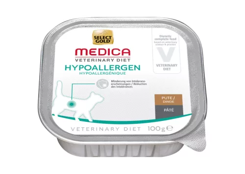 Select Gold Medica macska tálka hipoallergén pulyka&rizs 16x100g
