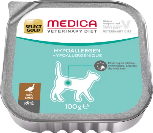 Select Gold Medica macska tálka hipoallergén pulyka&rizs 16x100g