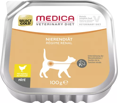 Select Gold Medica macska tálka vesekímélő csirke 16x100g