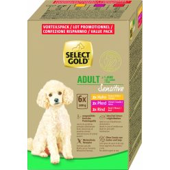 Select Gold Sensitive kutya tasak multipack adult 6x100g