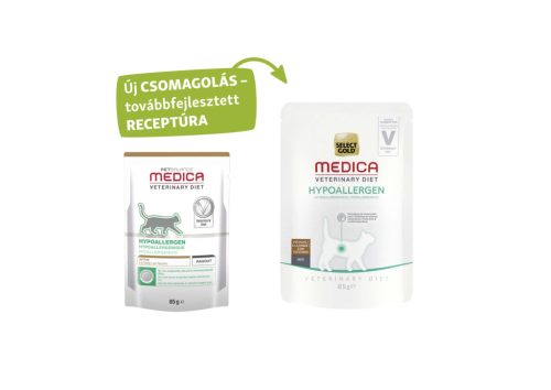 Select Gold Medica macska tasak hipoallergén pulyka 24x85g