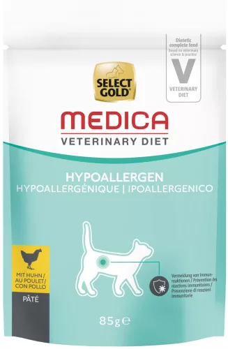 Select Gold Medica macska tasak hipoallergén csirke 24x85g