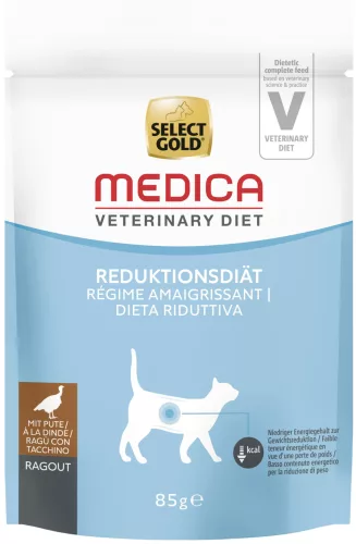 Select Gold Medica macska tasak súlycsökkentő pulyka 24x85g