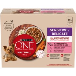 Purina One Mini Delicate kutya tasak MP lazac 10x85g