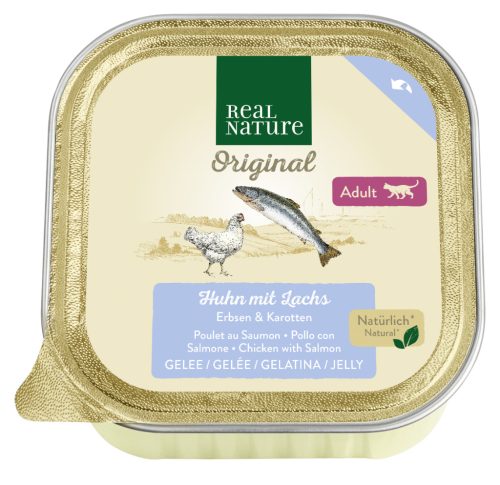 Real Nature Classic tálka adult csirke&lazac 16x100g