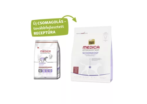 Select Gold Medica száraz kutyaeledel emésztőrendszeri problémákra baromfi&burgonya 2,5kg