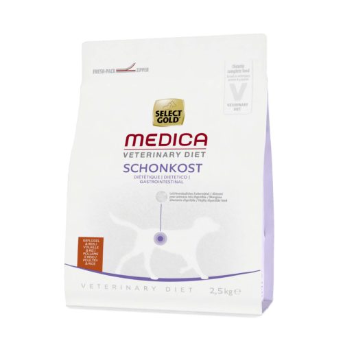 Select Gold Medica száraz kutyaeledel emésztőrendszeri problémákra baromfi&rizs 2,5kg