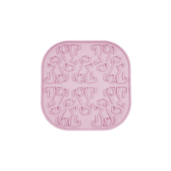 Fiboo Lollipop licking mat rózsaszín 19x19 cm