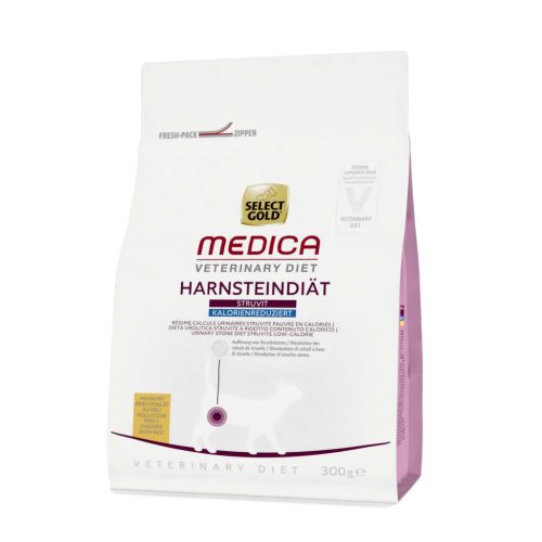 Select Gold Medica csökkentett kalóriatartalmú húgykő elleni száraz macskaeledel 300g