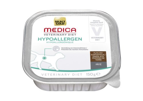 Select Gold Medica hipoallergén kutya tálka pulyka&burgonya 10x150g