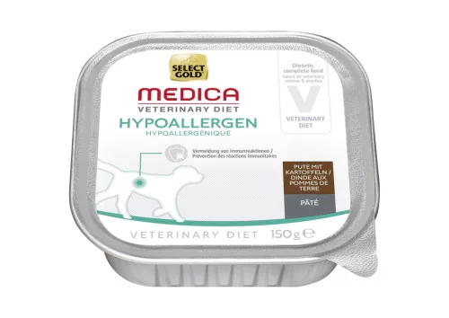 Select Gold Medica hipoallergén kutya tálka pulyka&burgonya 10x150g