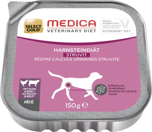Select Gold Medica húgykő elleni kutya tálka marha&csirke 10x150g