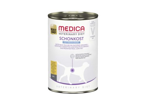 Select Gold Medica csökkentett zsírtartalmú kutya konzerv emésztőrendszeri problémákra 6x400g