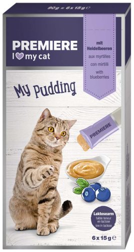 Premiere My Pudding macska jutalomfalat áfonya 6x15g