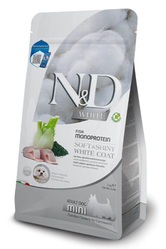 N&D White adult mini száraz kutyaeledel tengeri sügér 2kg