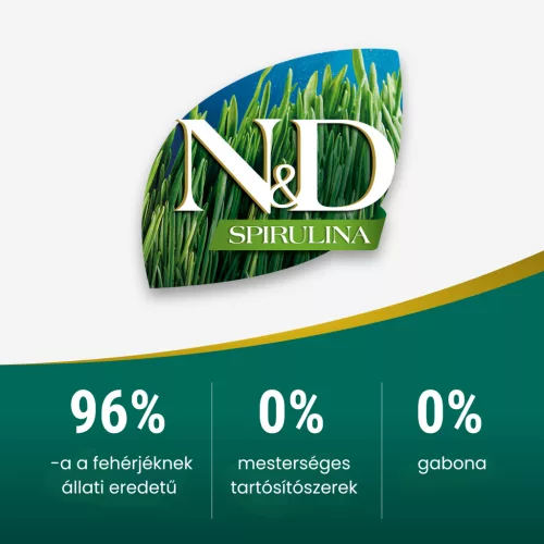 N&D Spirulina bárány&goji-bogyó adult mini száraz kutyaeledel 2kg
