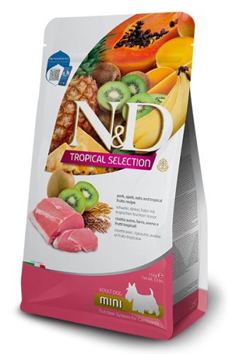 N&D Tropical adult mini száraz kutyaeledel sertés&trópusi gyümölcsök 1,5kg