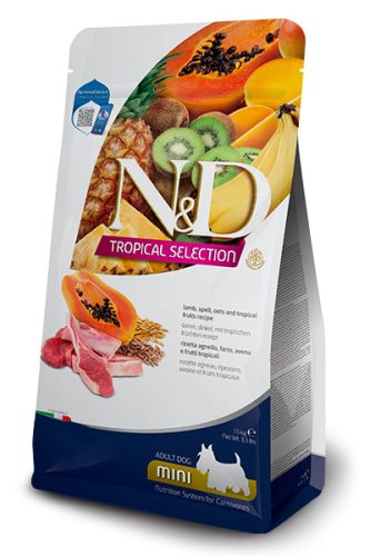 N&D Tropical adult mini száraz kutyaeledel bárány&trópusi gyümölcsök 1,5kg