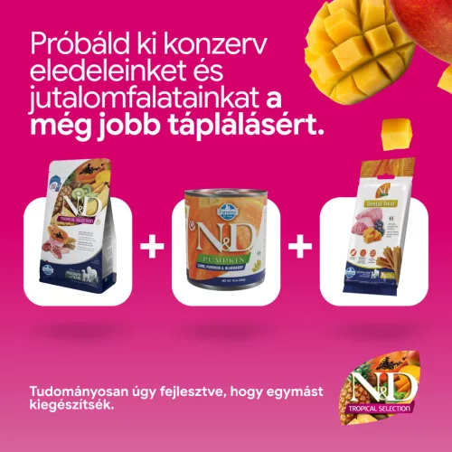 N&D Tropical adult medium&large bárány száraz kutyaeledel 10kg