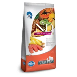   N&D Tropical Selection Lazac & Trópusi gyümölcsök Felnőtt Medium & Maxi száraz kutyaeledel 10kg