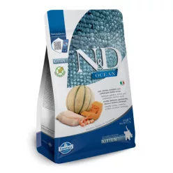   N&D Ocean Tőkehal, Garnélarák, Sütőtök & Sárgadinnye Kölyök Száraz Macskaeledel 300g