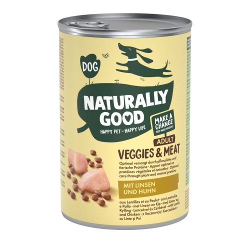 Naturally Good kutya konzerv adult lencse&csirke 6x400g