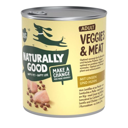 Naturally Good kutya konzerv adult lencse&csirke 6x800g