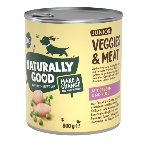 Naturally Good konzerv junior pulyka&borsó 6x800g