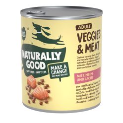 Naturally Good kutya konzerv adult lencse&lazac 6x800g