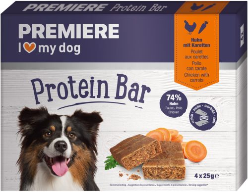 Premiere Snack Bar kutya jutalomfalat csirke&répa 4x25g