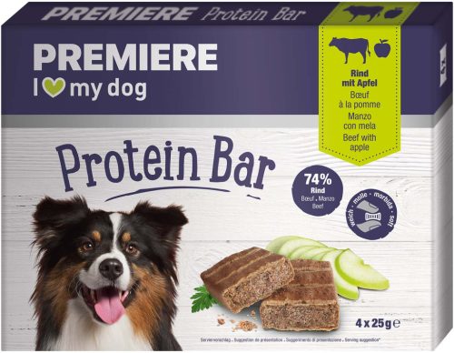 Premiere Snack ProteinBar kutya jutalomfalat marha&alma 4x25g