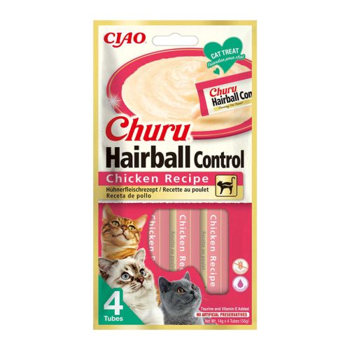 INABA Churu Hairball krém csirke 4x14g