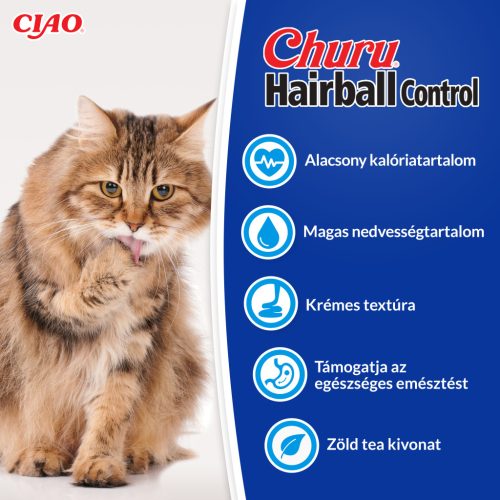 INABA Churu Hairball krém csirke 4x14g