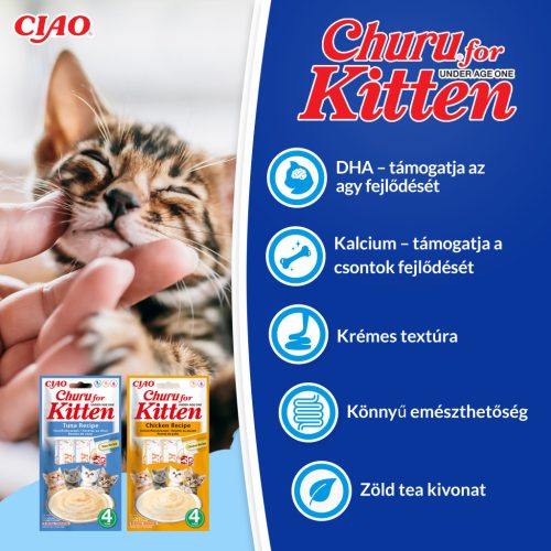 INABA Churu Ciao krém kitten tonhal 4x14g