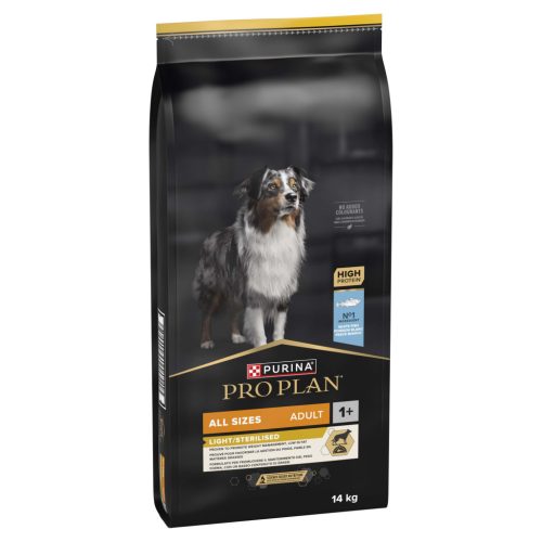 Pro Plan All Sizes Adult Light/Steril fehér halban gazdag száraz kutyaeledel felnőtt kuyáknak 3kg