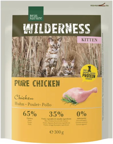 Real Nature Wilderness kitten száraz macskaeledel pure csirke 300g