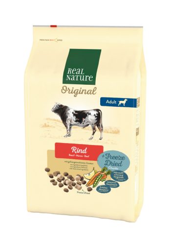 Real Nature Original Freeze adult száraz kutyaeledel marha 3kg