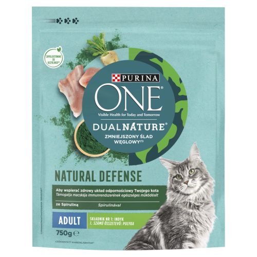 Purina One Dual Nature száraz macskaeledel spirulina&szárnyas 750g