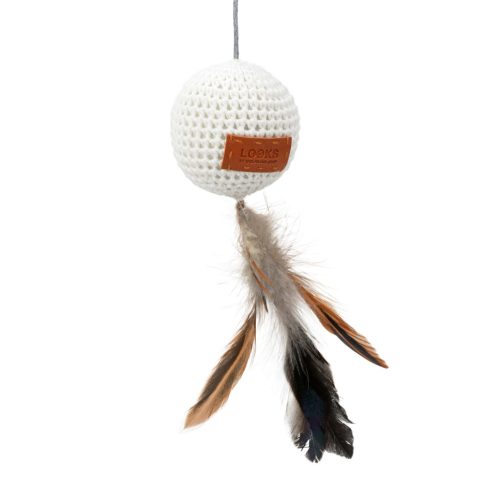 LOOKS Cat horgolt pálcás macskajáték