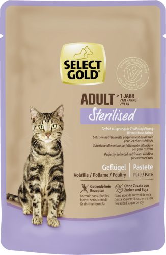 Select Gold macska tasak adult steril baromfi 12x85g