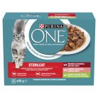 Purina One macska tasak MP steril marha&lazac&pulyka 12x85g