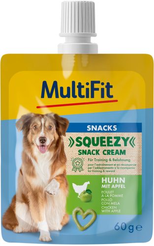 MultiFit Squeezys Cream kutya jutalomfalat csirke&alma 60ml