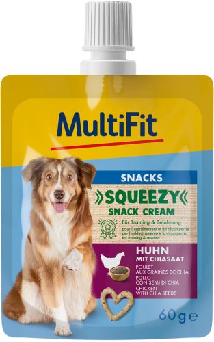 MultiFit Squeezys Cream kutya jutalomfalat csirke&chia 60ml
